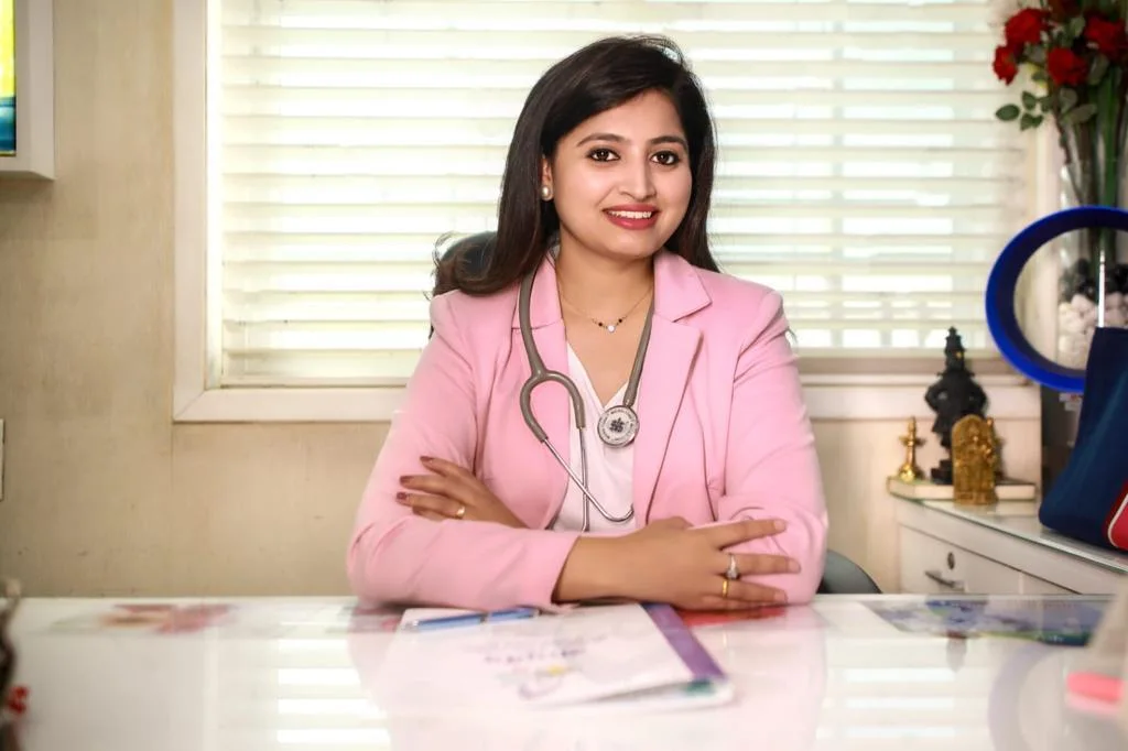 Real photograph of Dr Mayuri Avhad-Wagh at her consultation desk